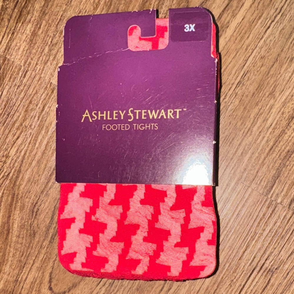 Ashley Stewart Vibrant Burgundy Red Tights